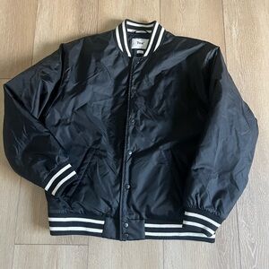 Aritzia TNA Black Bomber Jacket for women